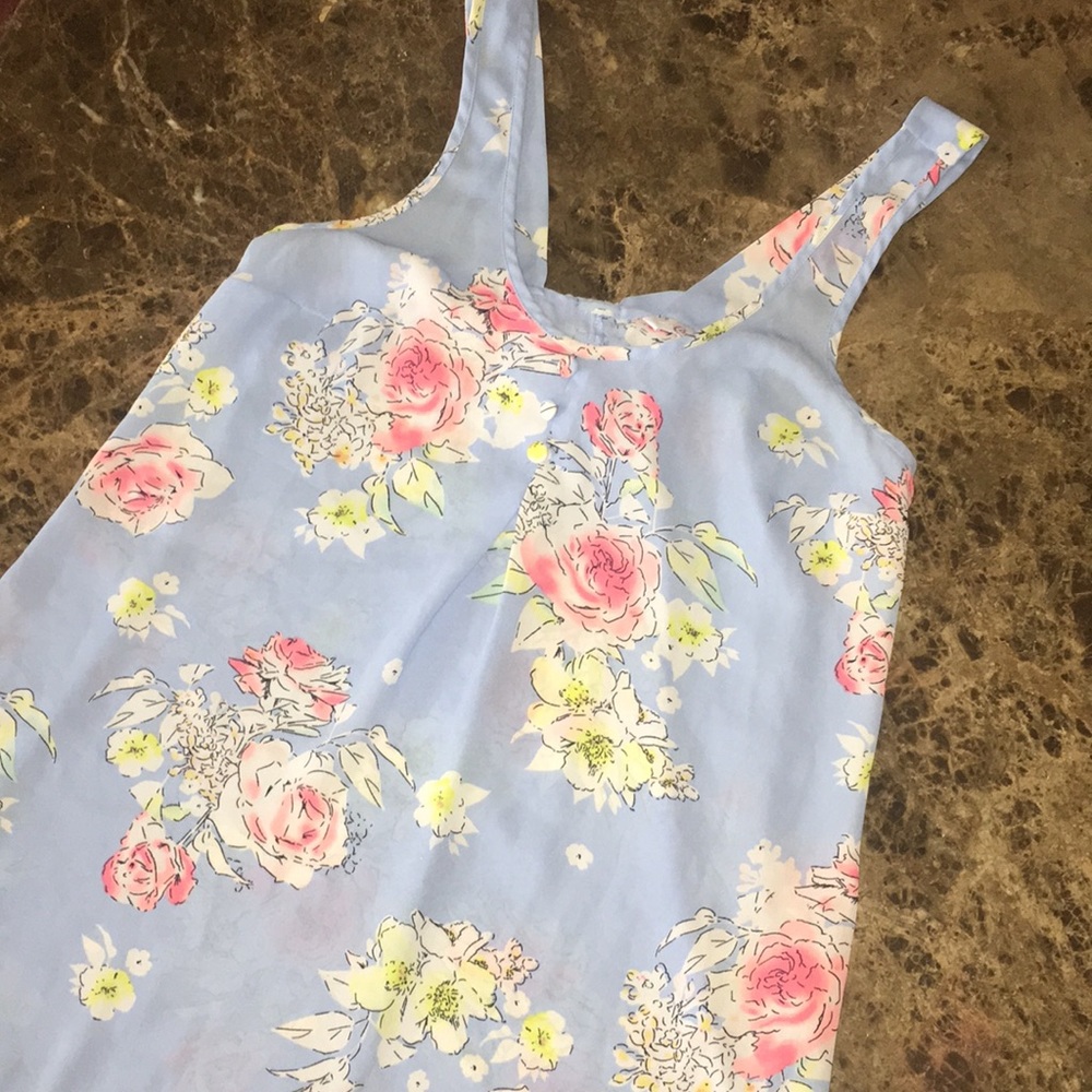 Candie's Tank Top‎ Blouse Flowy Sz XS Bow on Back